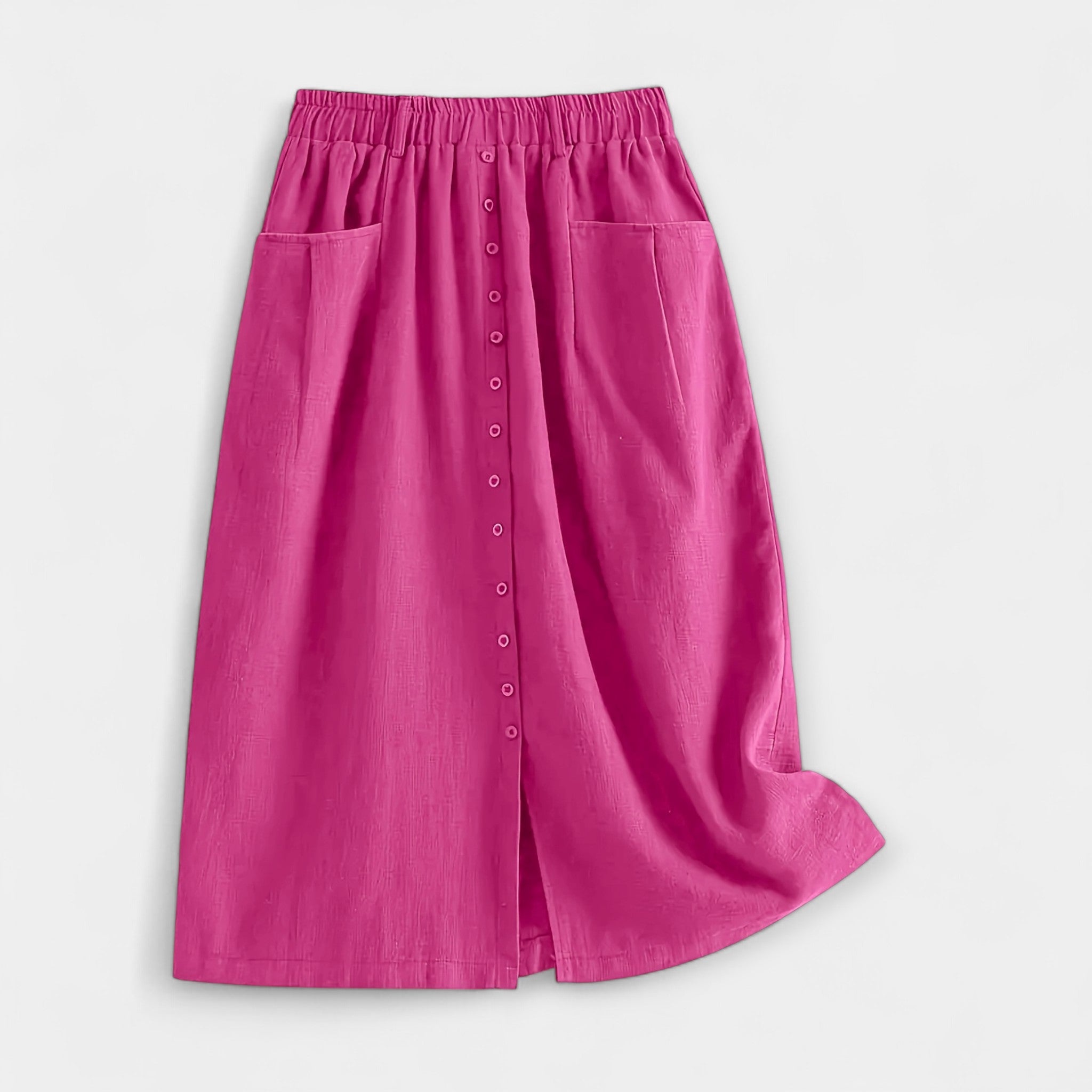 Elegantní Vintage Midi Sukně Magdaléna s Předními Kapsami