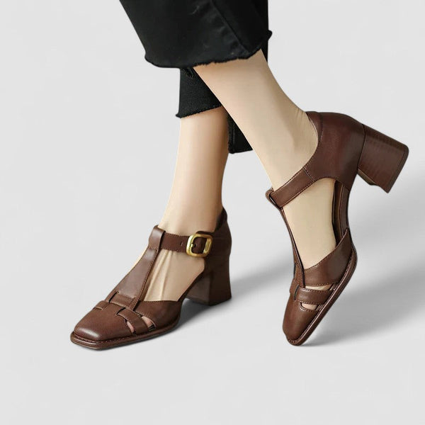 Elyxiana | Ortopedické T-strap blokové podpatky