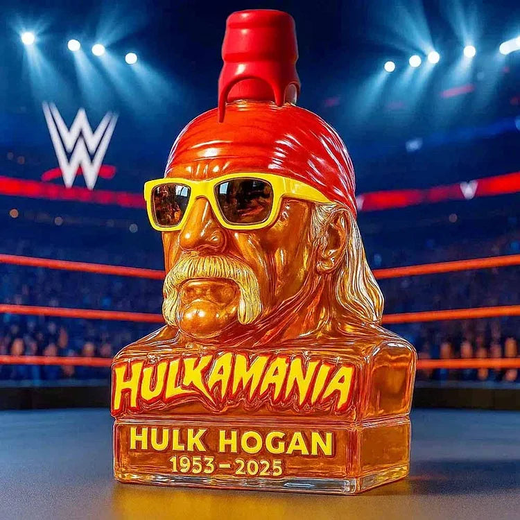 Limitovaná edice sběratelské láhve whiskey Hulk Hogan z roku 1953