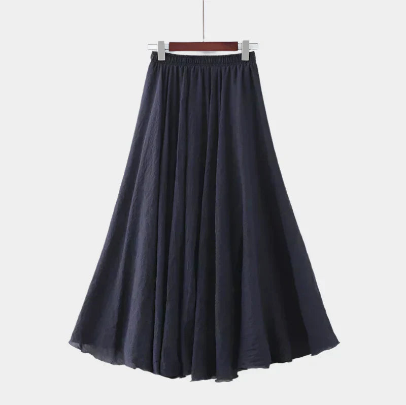 Kristýna Elegantní Dlouhá Sukně s Vysokým Pasem