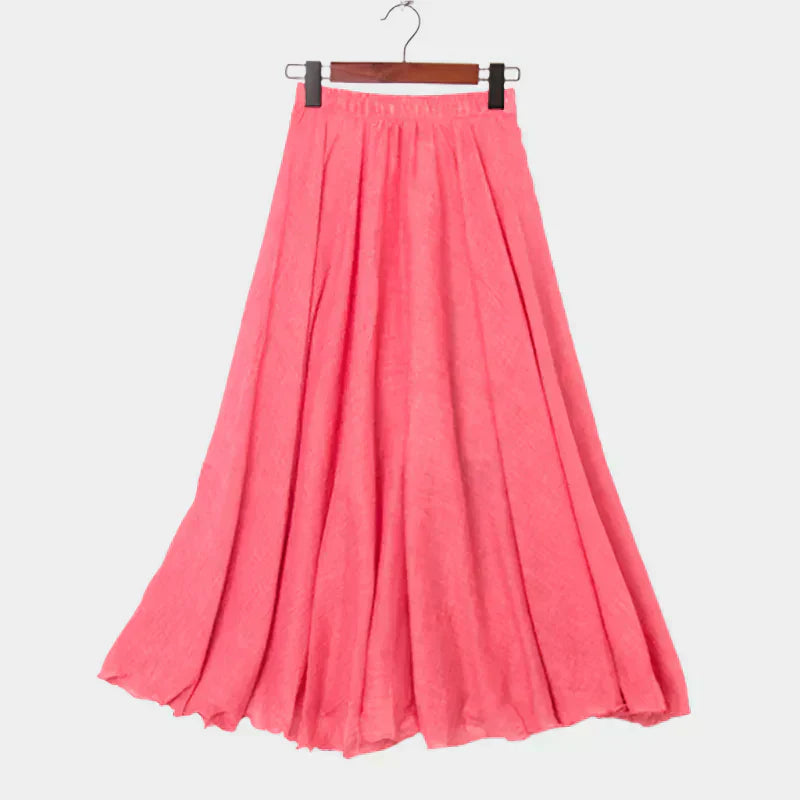 Kristýna Elegantní Dlouhá Sukně s Vysokým Pasem