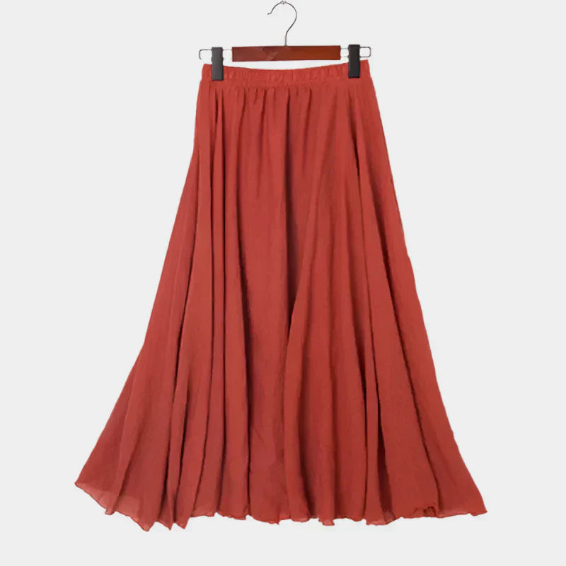 Kristýna Elegantní Dlouhá Sukně s Vysokým Pasem
