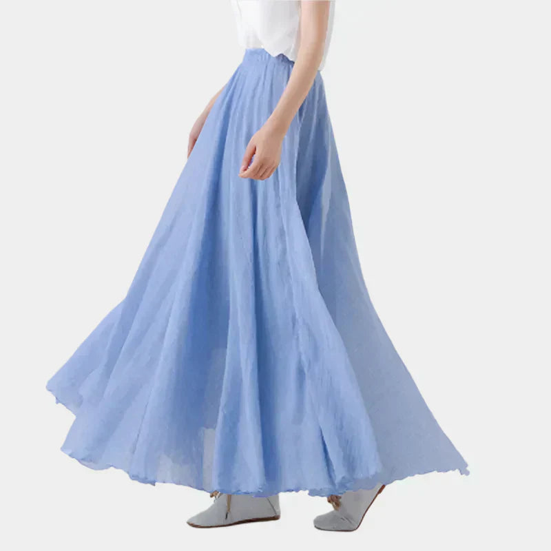 Kristýna Elegantní Dlouhá Sukně s Vysokým Pasem