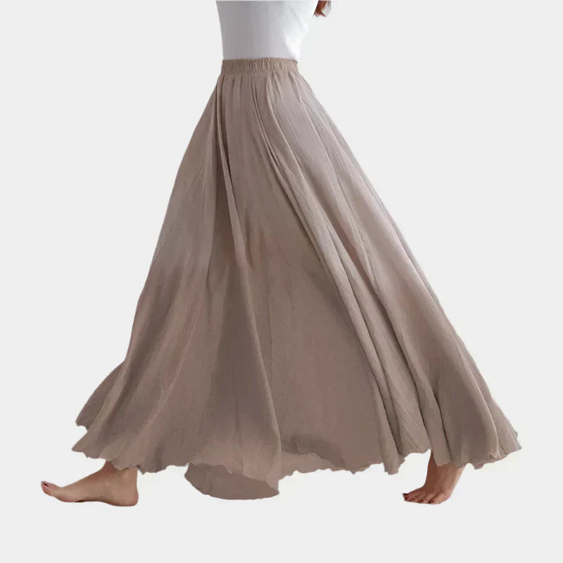 Kristýna Elegantní Dlouhá Sukně s Vysokým Pasem