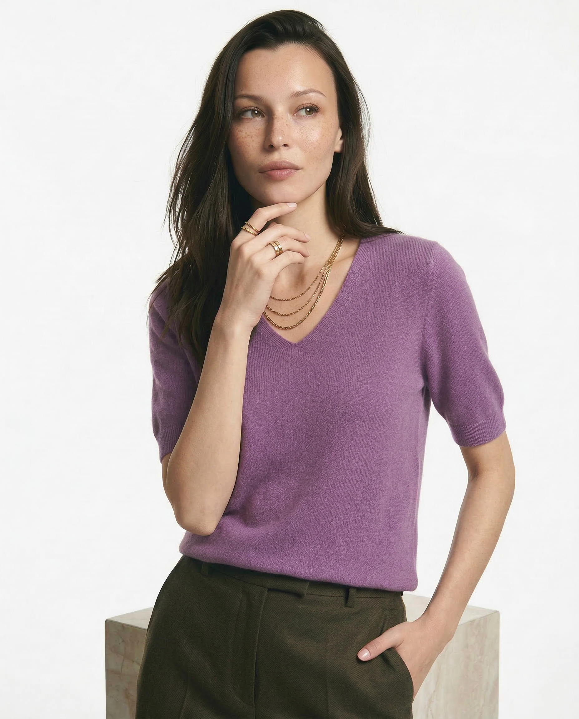 Elysian V-Neck Pletený Top