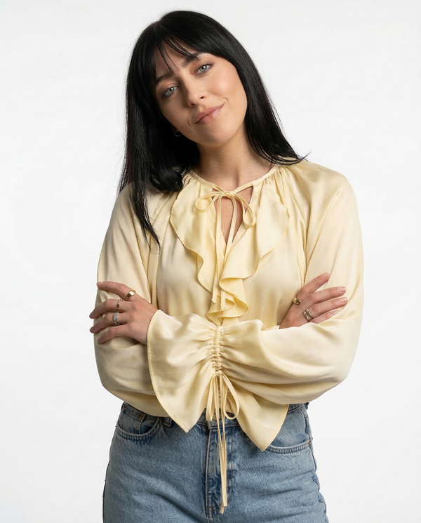 Blůza Liora Satin s Volánky