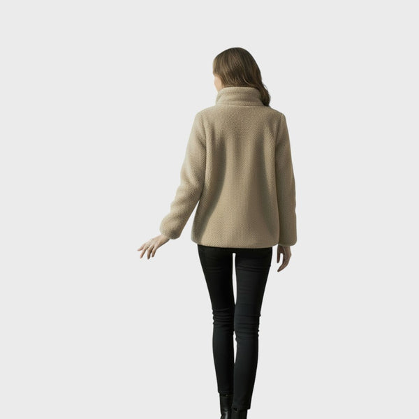 Mila | Luxusní plyšová zipová bunda